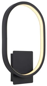 Απλίκα Φωτιστικό Τοίχου LED 11W Μαύρο IP44 Naggy 34321 Globo Lighting-34321-Μαύρο 34321