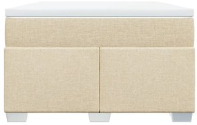 vidaXL Κρεβάτι Boxspring με Στρώμα Κρεμ 120x200 εκ. Υφασμάτινο