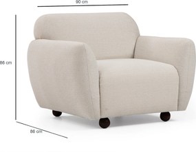 Wing Chair Eddy - Cream Cream