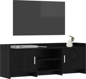 vidaXL Ντουλάπι TV 130 x 33 x 47 εκ Μαύρη Δρυς Επεξεργασμένο Ξύλο