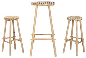 Σετ Τραπέζι με 2 Καρέκλες Home ESPRIT Bamboo 50 x 50 x 105 cm