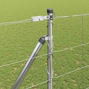 vidaXL Συρματόπλεγμα με ακίδες 50 x 1,6 m Ασημί Δίχτυ