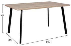 ΣΕΤ ΤΡΑΠΕΖΑΡΙΑΣ 5ΤΜΧ HM10346 ΤΡΑΠΕΖΙ 140x80x76 cm &amp; 4 ΚΑΡΕΚΛΕΣ TWIST