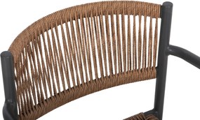 ΠΟΛΥΘΡΟΝΑ ΑΛΟΥΜΙΝΙΟΥ STER HM5786.12 ΑΝΘΡΑΚΙ-ΣΥΝΘ.RATTAN ΜΠΕΖ 55,5x53x78Υεκ.