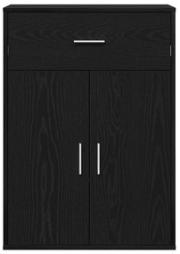 vidaXL Πλαϊνό γραφείο Μαύρη δρυς 79 x 38 x 80 εκ. Επεξεργασμένο ξύλο