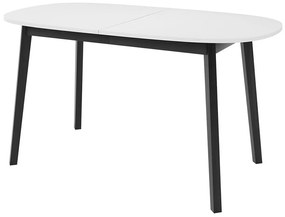 Τραπέζι Edmond 114, Μαύρο, Άσπρο, 77x80x150cm, 29 kg, Επιμήκυνση, Πλαστικοποιημένη μοριοσανίδα, Ξύλο | Epipla1.gr