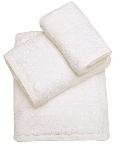 Πετσέτες Νο14 (Σετ 2τμχ) Με Δανδέλα Ecru Viopros Σετ Πετσέτες 50x100cm 100% Βαμβάκι