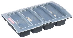 Κουταλοθήκη Με Καπάκι AR00009863 53x32,5x10cm Black-Clear Araven Πολυπροπυλένιο