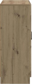 vidaXL Πλαϊνό γραφείο Artisan Δρυς 66 x 34,5 x 87 εκ.
