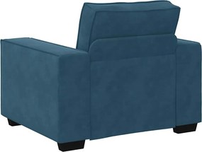 vidaXL Πολυθρόνα-Καναπέ Μπλε Βελούδινη 100x78x84 εκ.