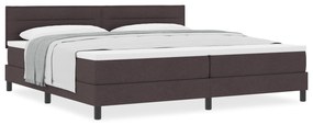 vidaXL Κρεβάτι με Στρώμα και Σκελετό Καφέ 200x200 εκ Υφάσματος