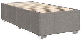 vidaXL Κρεβάτι Boxspring με Στρώμα Taupe 100 x 200 εκ. Υφασμάτινο