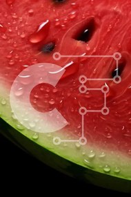 Σετ των 2 Intra Συλλεκτικό Ξύλινο Παζλ Plywood 4mm - Δροσιστική φέτα καρπούζι με σταγόνες νερού Σε Ξύλινο Κουτί - Διαστάσεις: 10x10 cm – 25 κομμάτια