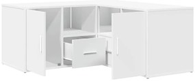vidaXL Ντουλάπι Γωνιακό Λευκό 160x40x45 εκ. από Επεξ. Ξύλο