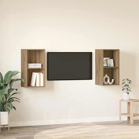 vidaXL Σετ επίπλου τηλεόρασης 2 pcs Artisan Oak Επεξεργασμένο ξύλο
