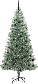 vidaXL Τεχνητό Δέντρο Χριστουγέννων με Χιόνι και Φώτα LED 240 cm