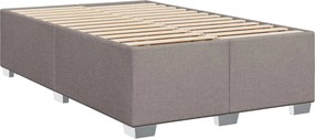 vidaXL Κρεβάτι box spring με στρώμα Taupe 120 x 200 cm Ύφασμα