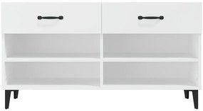 vidaXL Παπουτσοθήκη Λευκή 102 x 35 x 55 εκ. από Επεξεργασμένο Ξύλο