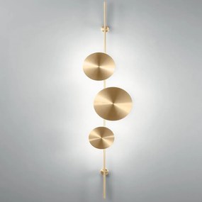 Φωτιστικό Τοίχου - Απλίκα Led-Idol-AP-Oro 3720lm 3000K/4000K 140x30,5x9cm Gold Luce Ambiente Design