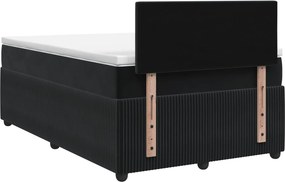 vidaXL Κρεβάτι box spring με στρώμα Μαύρο 120 x 190 cm Βελούδο