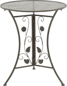 Τραπεζαρία Abriel pakoworld σετ 3τεμ μέταλλο ανθρακί antique