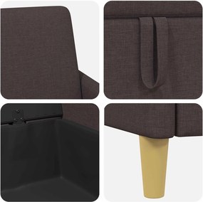 vidaXL Σαλονάκι Σετ Με Αποθηκευτικό Χώρο 2 pcs Σκούρο Καφέ Πολυεστέρας