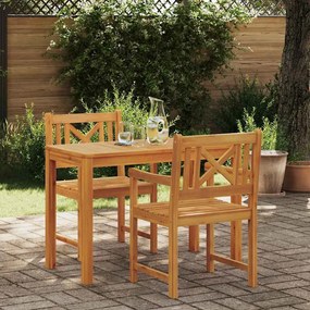 vidaXL Σέτ φαγητού για κήπο 3 pcs Καφέ Μασίφ ξύλο ακακίας