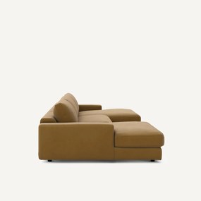 Παναραμικός καναπές 5 θέσεων από λινό βελούδο, Skander