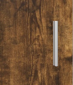 vidaXL Πλαϊνό γραφείο Smoked Oak 98,5 x 33 x 80 εκ Επεξεργασμένο Ξύλο
