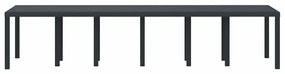 vidaXL Τραπέζι Κήπου Ανθρακί 350 x 100 x 73 εκ. Πολυ Ράτταν