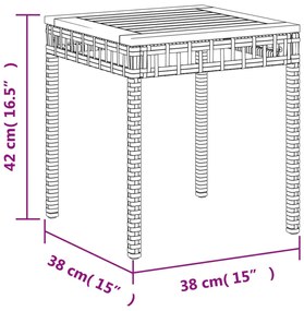 ΤΡΑΠΕΖΙ ΚΗΠΟΥ ΜΠΕΖ 38X38X42 ΕΚ. ΣΥΝΘΕΤΙΚΟ ΡΑΤΑΝ &amp; ΞΥΛΟ ΑΚΑΚΙΑΣ 365865