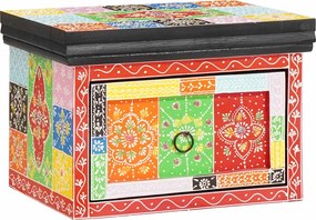 vidaXL Κομοδίνο με συρτάρι Πολύχρωμο 40 x 30 x 28 εκ