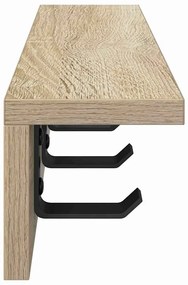 vidaXL Τοίχου Κρεμάστρα με ράφι Sonoma Δρυς 40 x 10.5 x 10.5 εκ
