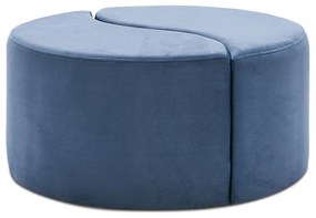 Σκαμπώ Alis Megapap βελούδινο χρώμα μπλε 80x80x40εκ.-GP043-0080,2