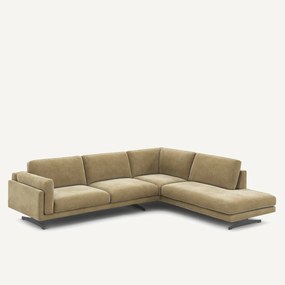 Γωνιακός καναπές από βελούδο stonewashed, CESAR