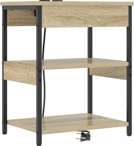 vidaXL Κομοδίνο 2 pcs Δρύς Sonoma 41 x 31 x 51 εκ. Επεξεργασμένο ξύλο