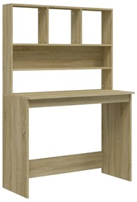 vidaXL Γραφείο με Ράφια Sonoma Δρυς 102x45x148 εκ. Επεξεργασμένο Ξύλο