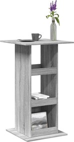 vidaXL Τραπέζι Μπαρ με Ράφια Γκρι Sonoma 60x60x102 εκ. Επεξ. Ξύλο