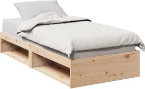 vidaXL Κρεβάτι ημέρας χωρίς στρώμα 75x190 cm Στερεό ξύλο πεύκο