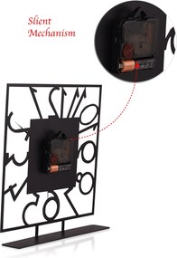 Διακοσμητικό Ρολόι Μαύρο PIAZZA 25x1,5x23