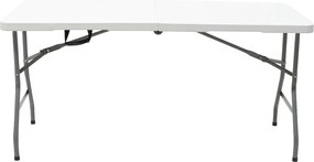 Τραπέζι catering Rodeo pakoworld πτυσσόμενο-βαλίτσα λευκό 152x70x74εκ