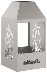 vidaXL Φωτιά Καφέ 50 x 50 x 100 cm Ατσάλι σκληρυθέν στον αέρα