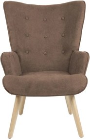 Πολυθρόνα Fluffy ύφασμα καφέ-φυσικό 75x69x96εκ 75x69x96 εκ.