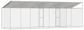 vidaXL Κλουβί σκύλου Ασημί 800 x 200 x 256 εκ. Επικαλυμμένος Χάλυβας