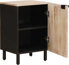 vidaXL Ντουλάπι Μπάνιου Λευκό 38 x 33 x 58 εκ. Στερεό ξύλο μάνγκο