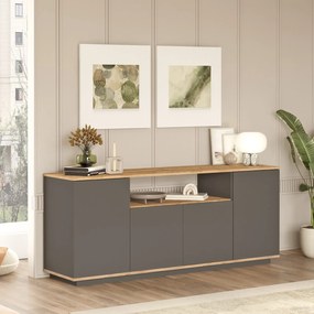 Μπουφές Πεύκο Atlantic / Ανθρακί FR 180x44,5x75