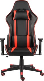 vidaXL Καρέκλα Gaming Περιστρεφόμενη Κόκκινη από PVC
