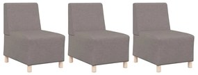 vidaXL Μοναδικός Καναπές χωρίς Χερούλια 3 pcs Taupe 55 x 74 x 82 εκ.