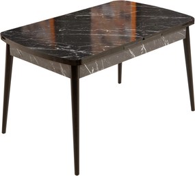 Extendable Dining Table Bendir - Black Black
White
