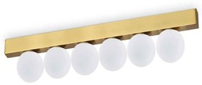 Φωτιστικό Οροφής - Ράγα Ping Pong 328263 43,5x6x9cm Led 1500lm 18W 3000K Brass Ideal Lux